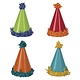 Pom Pom Mini Party Hats (8 Count)
