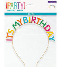 Enamel "It's My Birthday" Headband