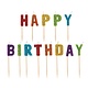 Glitter Happy Birthday Letter Candle Picks