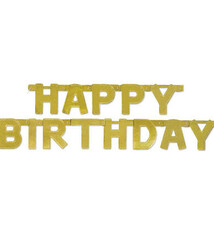 Gold Happy Birthday Banner