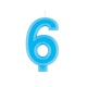 Raised Border Number "6" Birthday Candle