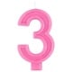 Raised Border Number "3" Birthday Candle