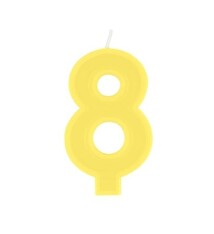 Raised Border Number "8" Birthday Candle