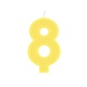 Raised Border Number "8" Birthday Candle