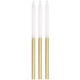 Gold Metallic Dipped 5" Birthday Candles (12 Count)