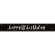 Black and Silver 50th Happy Birthday Banner