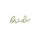 14" White Gold "Bride" Air Filled Banner