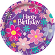 9" Birthday Blossom Party Plates 8ct