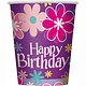 9oz Paper Birthday Blossom Cups 8ct