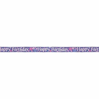 12ft Foil Birthday Blossom Banner