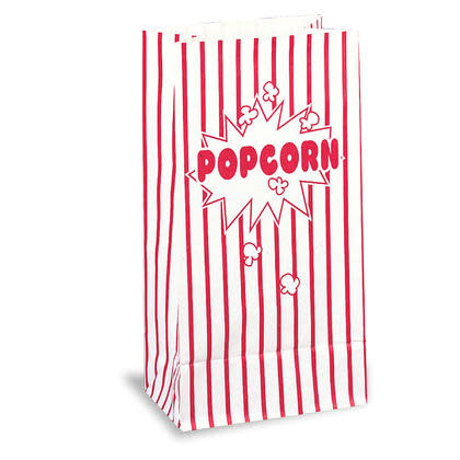 Paper Popcorn Bags -10 Count