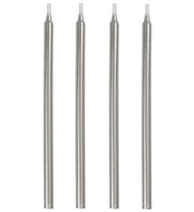 5" Silver Birthday Candles