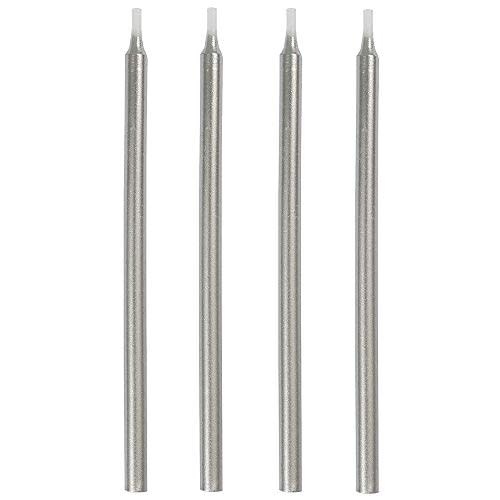 5" Silver Birthday Candles