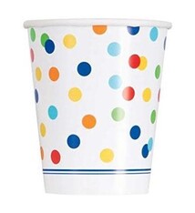 Rainbow Polka Dot - Cups 9 Oz. 8/pkg