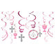 First Communion Pink Swirl Decorations