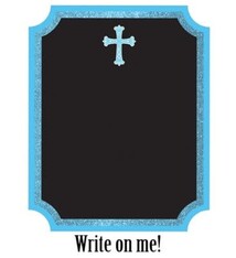 Religious Chalkboard - Blue
