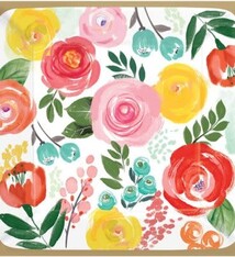 Bright Floral Dinner Plates 8ct