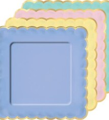 Spring Pastels  Scalloped Paper Plates (8ct)