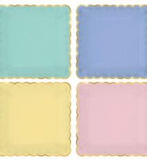 Spring Pastels Small Scalloped Paper Plates (8ct)