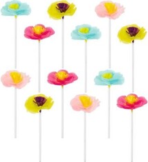 Bright Floral Cupcake Picks 12ct