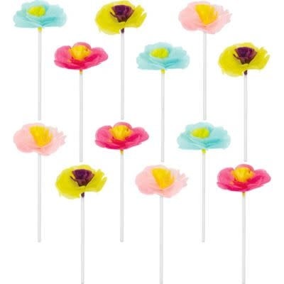 Bright Floral Cupcake Picks 12ct