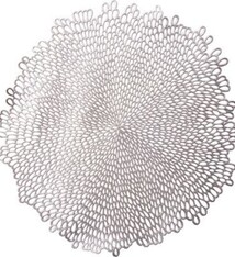Silver Blossom Vinyl Placemat