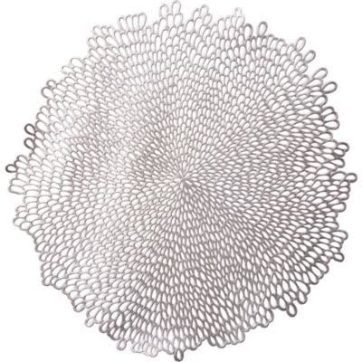 Silver Blossom Vinyl Placemat