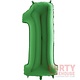 Number "1" Mylar Balloon -34" Green