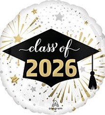 17" Class of 2026 Mylar Balloon (H7)