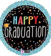 18" Graduation Confetti Mylar Balloon (H15)