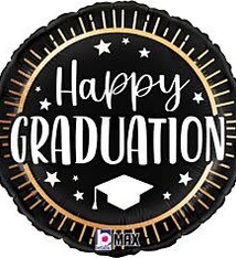 18" Happy Graduation Seal Mylar Balloon (H14)
