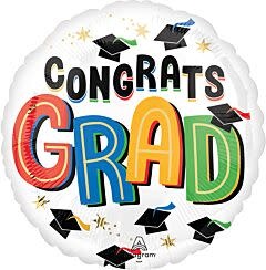 17" Bright Future Congrats Grad Mylar Balloon (H13)
