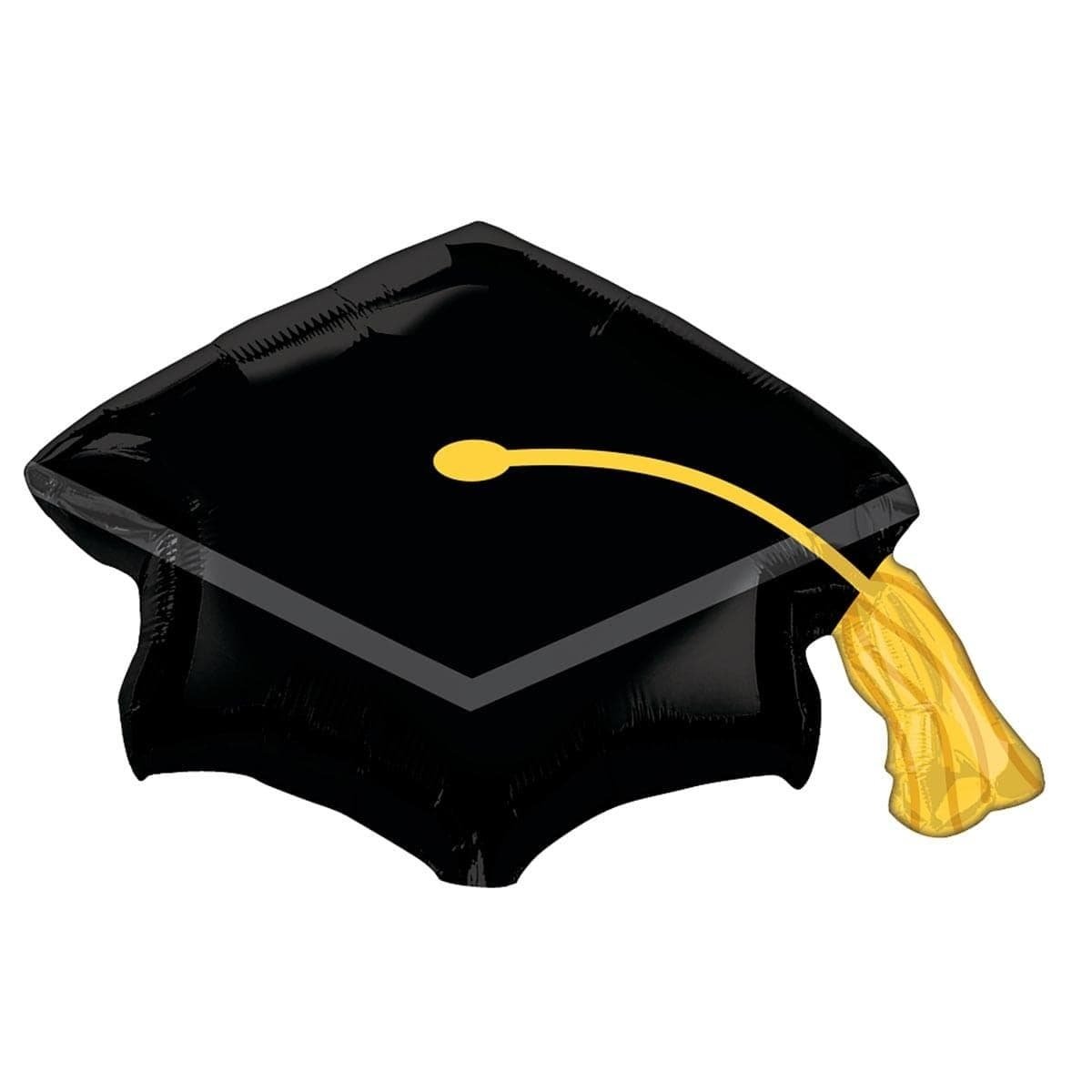 31" Black Grad Cap Super Shape Balloon (H18)