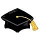 31" Black Grad Cap Super Shape Balloon (H18)