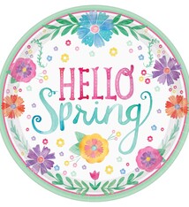 WaterColor Spring Dinner Plates - 18 Per Package