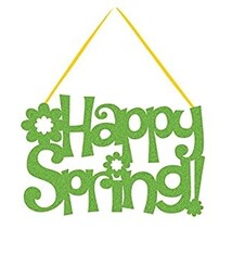 Spring Glitter Sign- Happy Spring