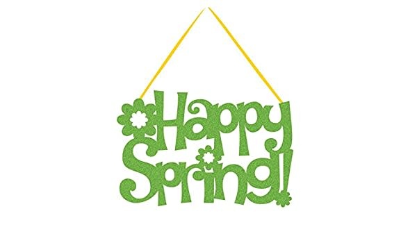 Spring Glitter Sign- Happy Spring