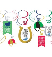 Derby Day Foil Swirl Decorations