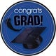 Blue Graduation 9" Plates (18 Count)