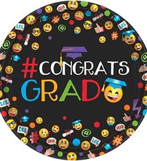 Emoji Grad 9 Luncheon Plates (60 Count) - Graduation
