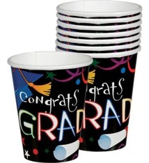 Grad Celebration Graduation Paper Cups, 9 Oz. - 36 Ct
