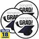 Congrats Grad White 9 Luncheon Plates (18 Pack)- Graduation Party