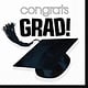 Congrats Grad White Luncheon Napkins (36 Pack)- Graduation Party