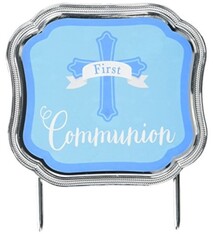 First Communion Blue Cake Topper