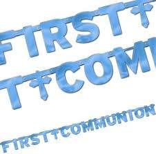 1st Communion Blue Banner