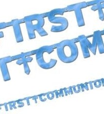 1st Communion Blue Banner