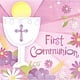 First Communion Pink  Luncheon Napkin (36 Pack)