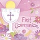 First Communion Pink  Beverage Napkins (36Pack)