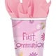 Pink First Communion Cups 18 Count