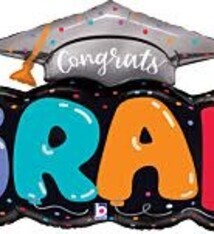 32" Congrats Grad Balloon Letters Super Shape Balloon (H19)